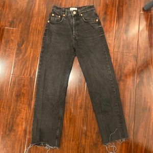 Zara High Rise Black Jeans, Size 0